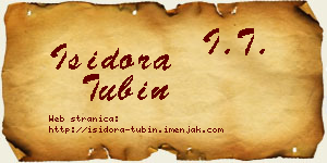 Isidora Tubin vizit kartica